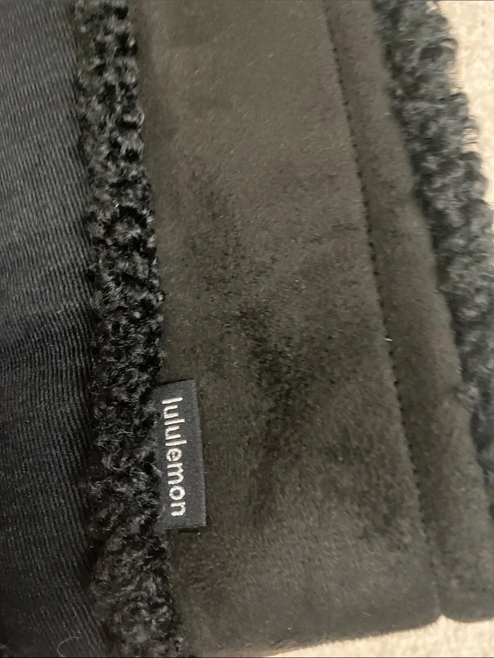 lululemon athletica Black Frayed-Trim Tote with Metal Logo